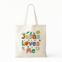Jesus Loves Me Canvas Bags