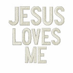 Jesus loves me - Jesus loves you - Ladies Zip Hood Embroidered Hooded Sweatshirt