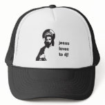 Jesus Loves To DJ - DJing Disc Jockey Music hats