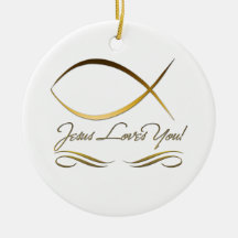 Jesus Loves You Christmas Ornament