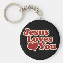 Jesus Loves you for Christians Key Chain