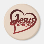 Jesus Loves you Refrigerator Magnets