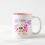 Jesus loves you teddy bear design mug