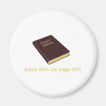 Jésus meurt à la page 681 aimant