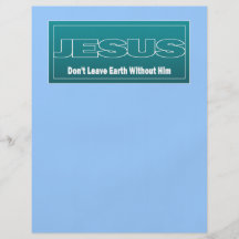 JÉSUS ne laissent pas la terre sans lui Tract Personnalisé