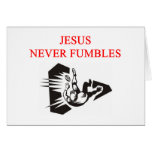 jesus never fumbles greeting card