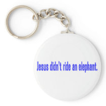 Jesus No Ride Elephant Bumper Key Chain