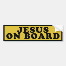 Jesus On Board Bumper Stickers