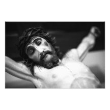 Jesus on the cross photo print