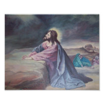 Jesus Praying at Gethsemane Photo Art