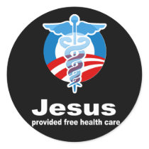 Jesus provided free healthcare sticker