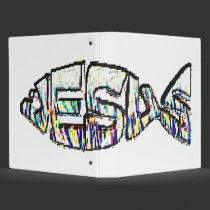 Jesus Rainbow Fish binders
