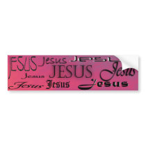 Jesus - Red Bumper Sticker
