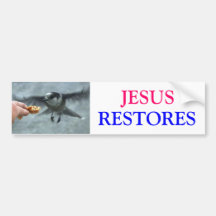 JESUS RESTORES BUMPER STICKER