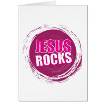 Jesus Rocks 1 Pink Cards