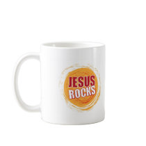 Jesus Rocks 2 Orange Coffee Mugs