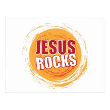 Jesus Rocks 2 Orange Post Cards