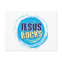 Jesus Rocks 7 Blue & Yellow Post Cards