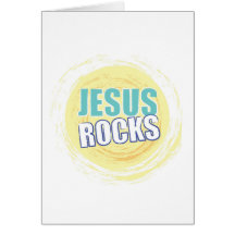 Jesus Rocks 8 Yellow Greeting Cards