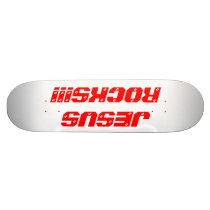 JESUS ROCKS SKATEBOARD