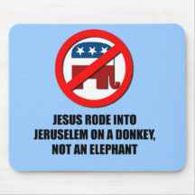 Jesus rode into Jeruselem on a donkey Mouse Pads