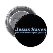 Jésus sauve la satire boutons publicitaires