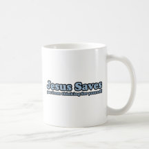 Jésus sauve la satire tasse