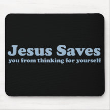 Jésus sauve l'athée de satire tapis de souris