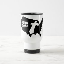 Jesus Saves America design Coffee Mugs