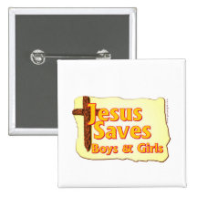 Jesus Saves Boys & Girls Pins