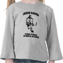 Jesus Saves Hockey funny tshirt