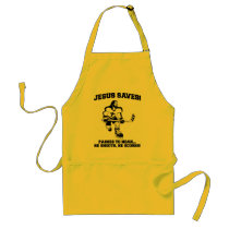 Jesus Saves Hockey funny tshirt Apron