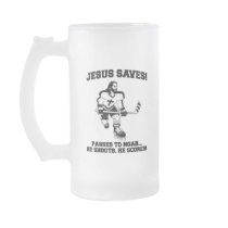 Jesus Saves Hockey funny tshirt Mugs