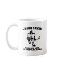 Jesus Saves Hockey funny tshirt Coffee Mug