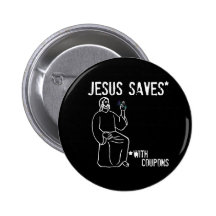 Jesus Saves Pinback Buttons