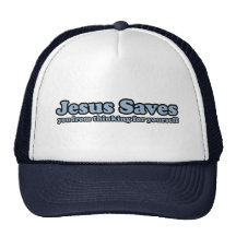 Jesus Saves Satire Mesh Hat