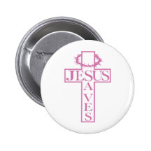 jesus saves soft pink