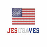 Jesus Saves with American Flag Embroidered Sweatshirt