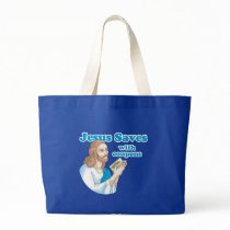 JESUS SAVES WITH COUPONS CANVAS BAG
