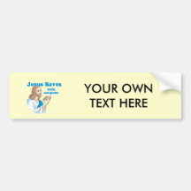 JESUS SAVES WITH COUPONS BUMPER STICKER