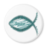 Jesus Savior Fish Symbol Fridge Magnets