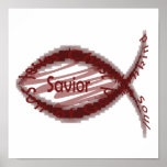 Jesus Savior Fish Symbol Print