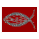 Jesus Saviour Christian Fish Symbol Tract Card / Business Cards