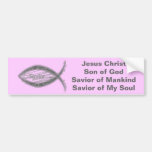Jesus Saviour Fish Symbol Bumper Stickers