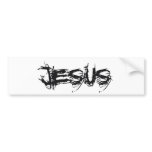 Jesus Scratch Noir Bumper Sticker