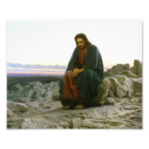 Jesus Sitting on a Rock Photograph
