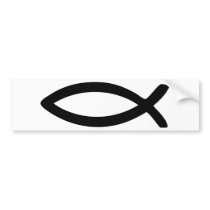 jesus symbol fish bumper sticker