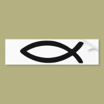 jesus symbol fish bumper stickers