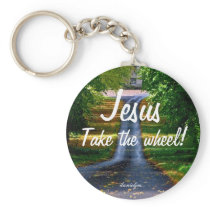 Jesus Take the Wheel Keychain