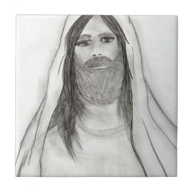 Jésus tenant II Carreau